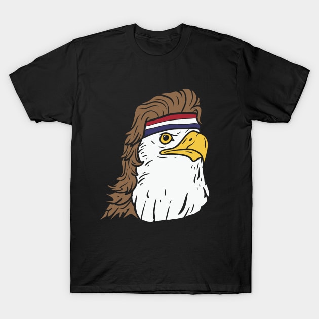 American Bald Mullet Eagle 'Merica 4th of July Shirt T-Shirt by Nowhereman78